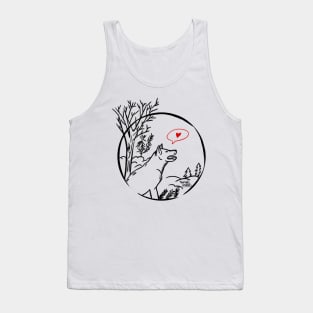 Siberia: husky in forest Tank Top